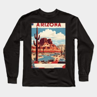 Arizona United States of America Tourism Vintage Poster Long Sleeve T-Shirt